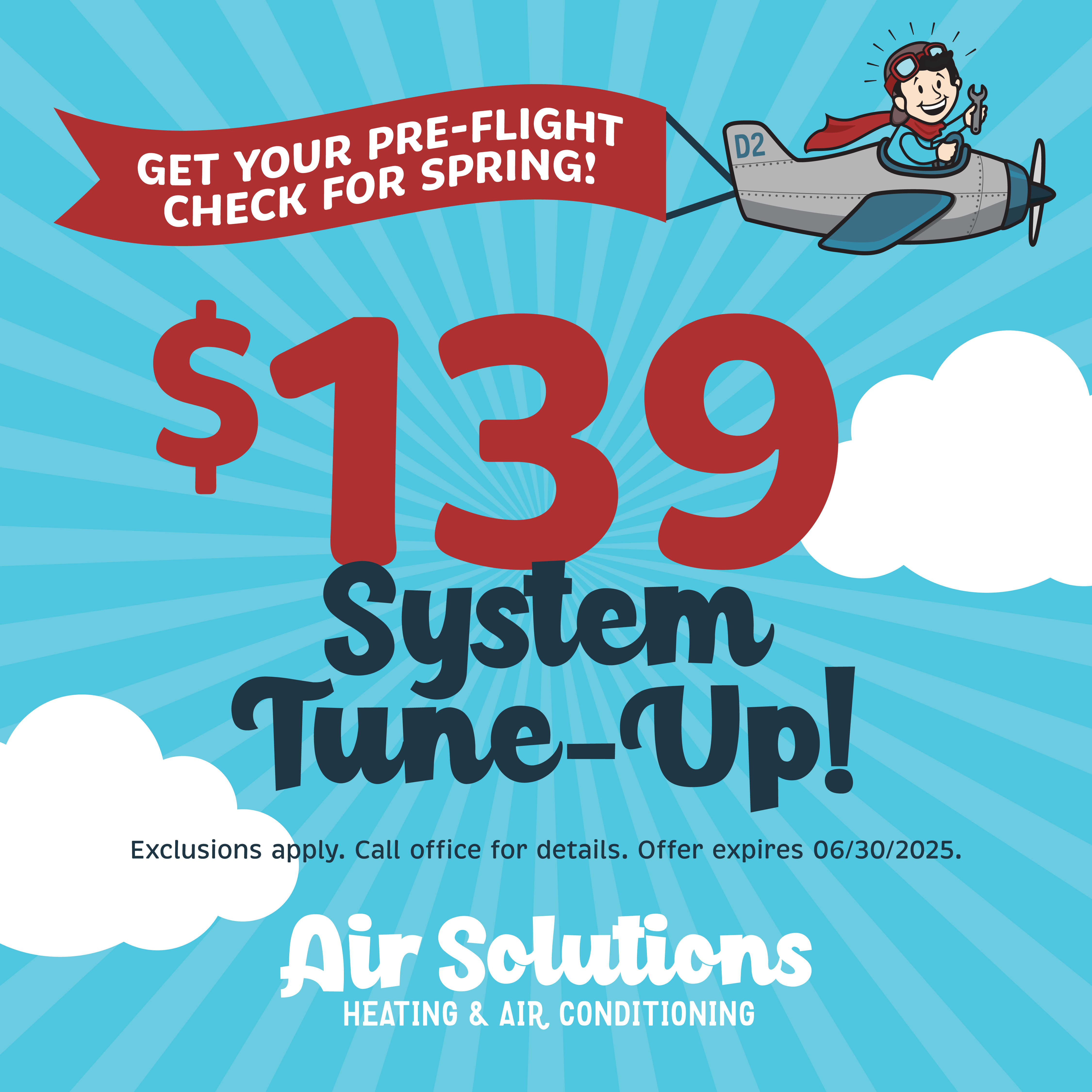 Spring 2025 coupons. Save with Air Solutions Heating & Air Conditioning, LLC services.